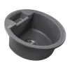 Гранітна мийка Globus Lux GURON 480 мм-А0003, сірий металік- Фото 3